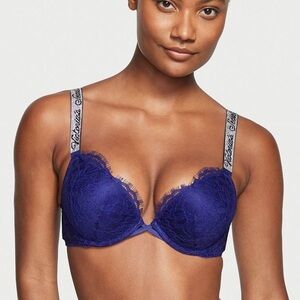 Victoria's Secret Shine Strap Lace Push-Up Bra 36C NWT